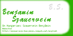 benjamin szauervein business card